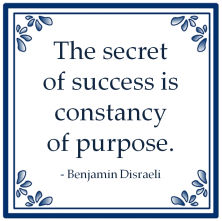 constancy purpose benjamin disraeli secret success geheim succes doelen